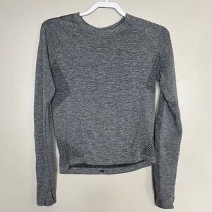 Old Navy Active Women’s Seamless Long Sleeve Gray Performance Top Size L